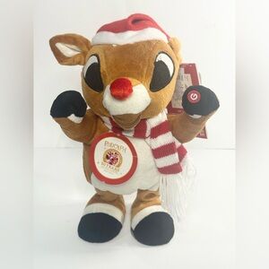 Gemmy Rudolph the Red Nosed Reindeer 12" Animated Musical Plush 2014 New Works